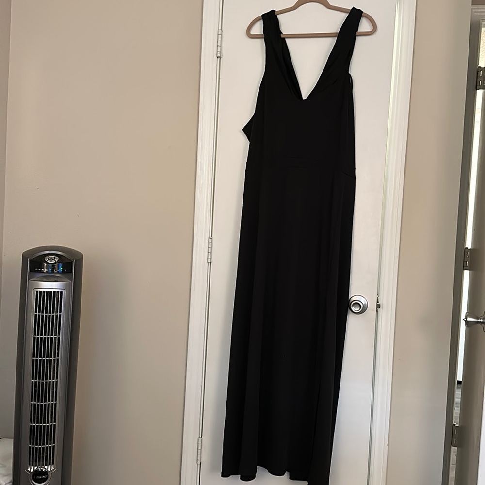 Black off the shoulder gown